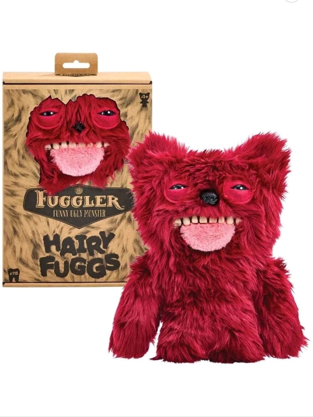 ZURU FUGGLER Hairy Fuggs Maroon Sir Belch Furry Red Tongue Monster NEW IN BOX